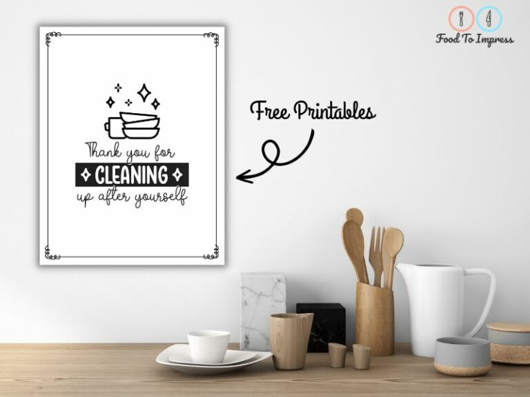 Kitchen Printable Clean Up After Yourself Signs Free Food To Impress   Kitchen Printable Clean Up After Yourself Signs 768x576 