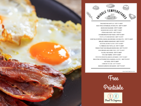 Printable Griddle Cooking Temperature Chart - Free - Food To Impress